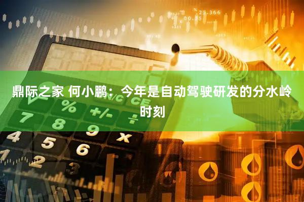 鼎际之家 何小鹏：今年是自动驾驶研发的分水岭时刻